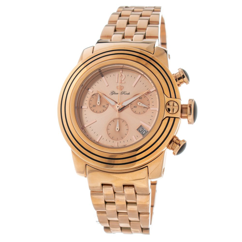 Multicolor stainless steel dress watch-null