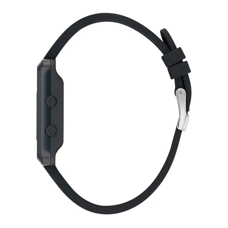 Black synthetic digital watch-null