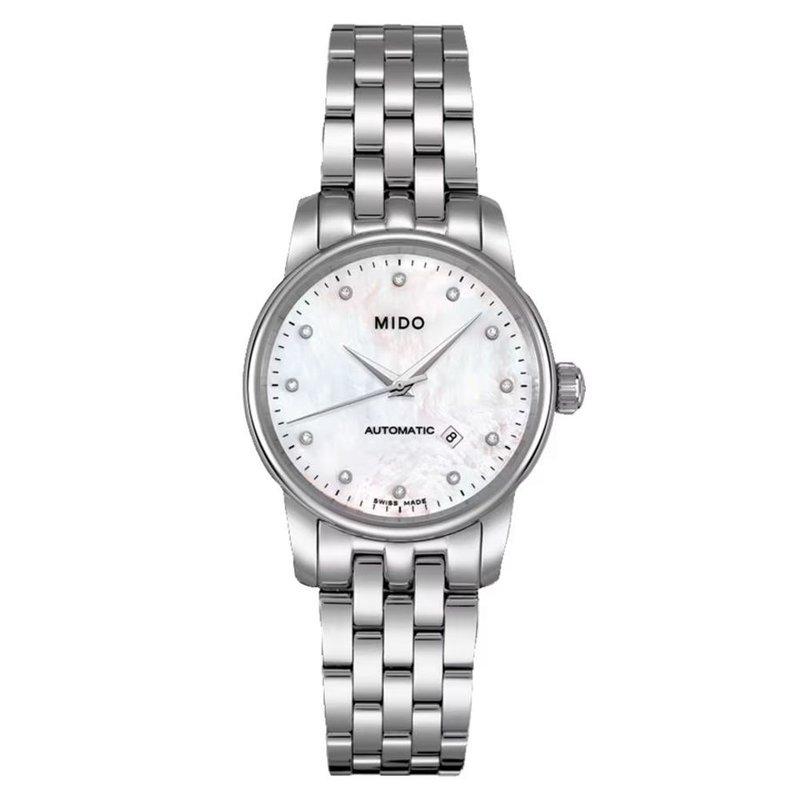 Gray stainless steel dress watch-null