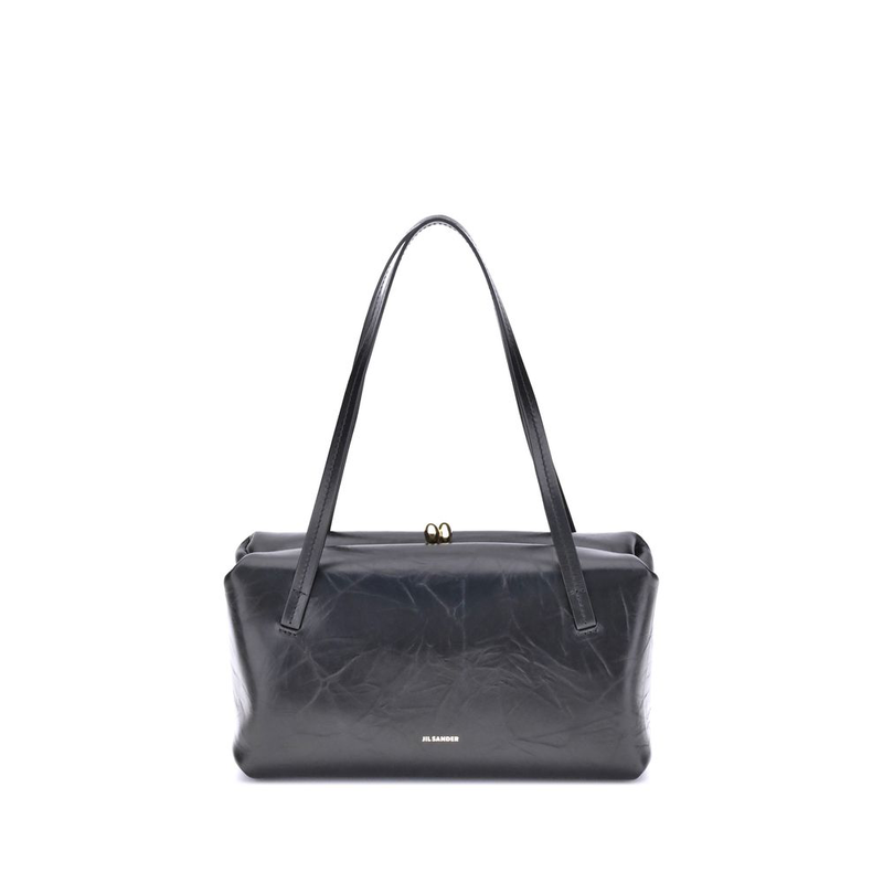 Black calf leather bos taurus shoulder bag-null