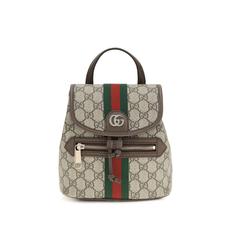 Beige fabric backpack-null