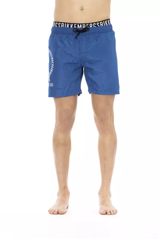 Blue polyester men swim short-null
