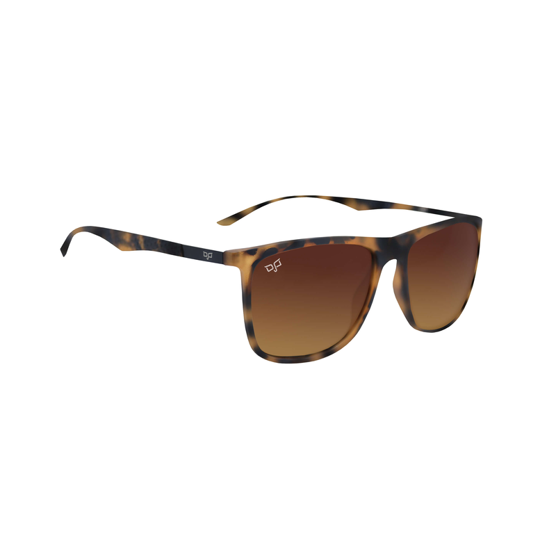 OJO sunglasses everyday square matt shell frame and temples  with pol. Gra. Brown lenses rx-null