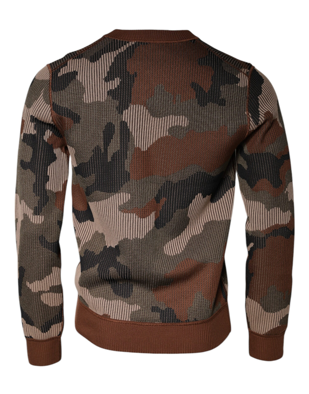 Multicolor camouflage men pullover sweater-null