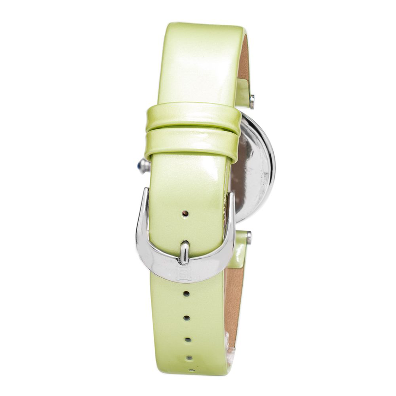 Bicolor leather dress watch-null