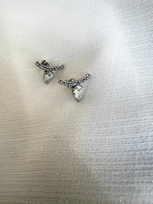 "alina" earrings, Silver, medium