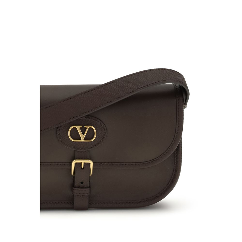 Brown calf leather bos taurus shoulder bag-null