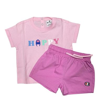 Champion toddler kids girls athletic short set pink 404976-ps013