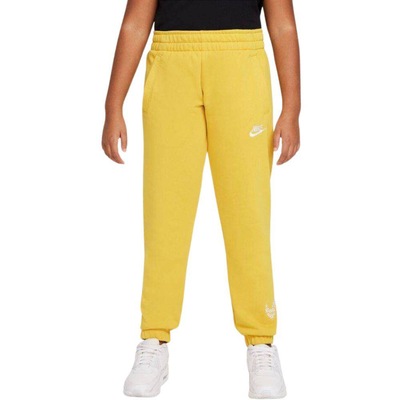 Nike nsw girls french-terry energy pant, Sulfur / White, medium