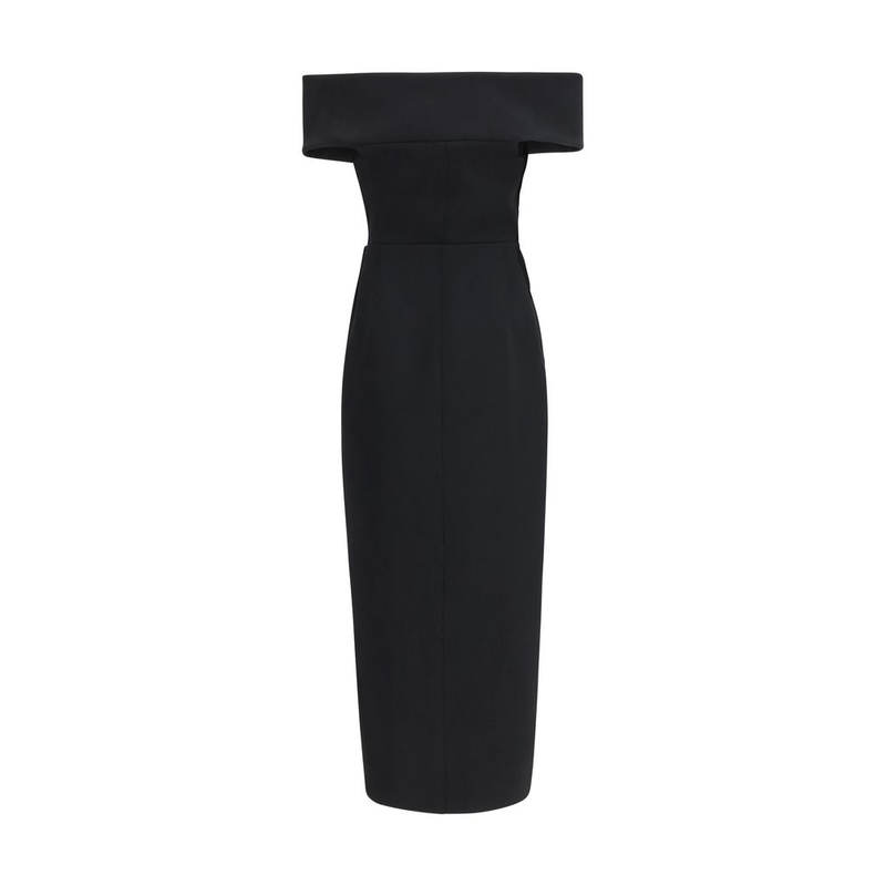 Black polyester cocktail dress-null