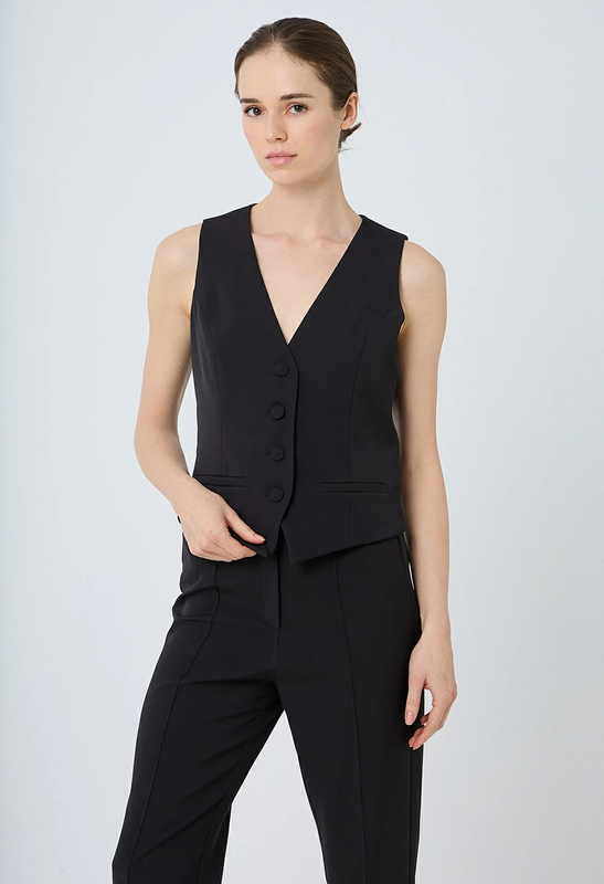 Vest with a classic cut by desiree - black , m-null