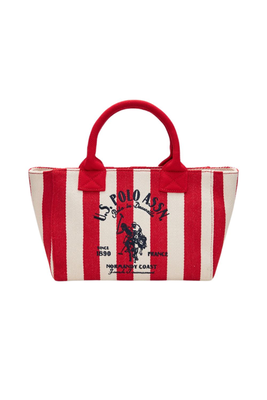 Normandy coast beach bag, Red, medium