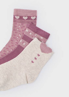 Σετ 3 ζευγαρια καλτσακια, Pink, medium