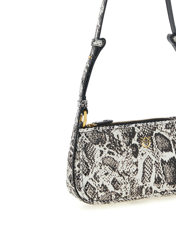 Gray calfskin crossbody bag-null