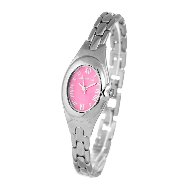 Silver stainless steel dress watch-null