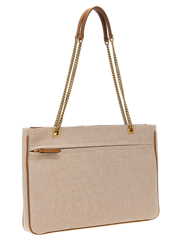 Beige cotton tote bag-null