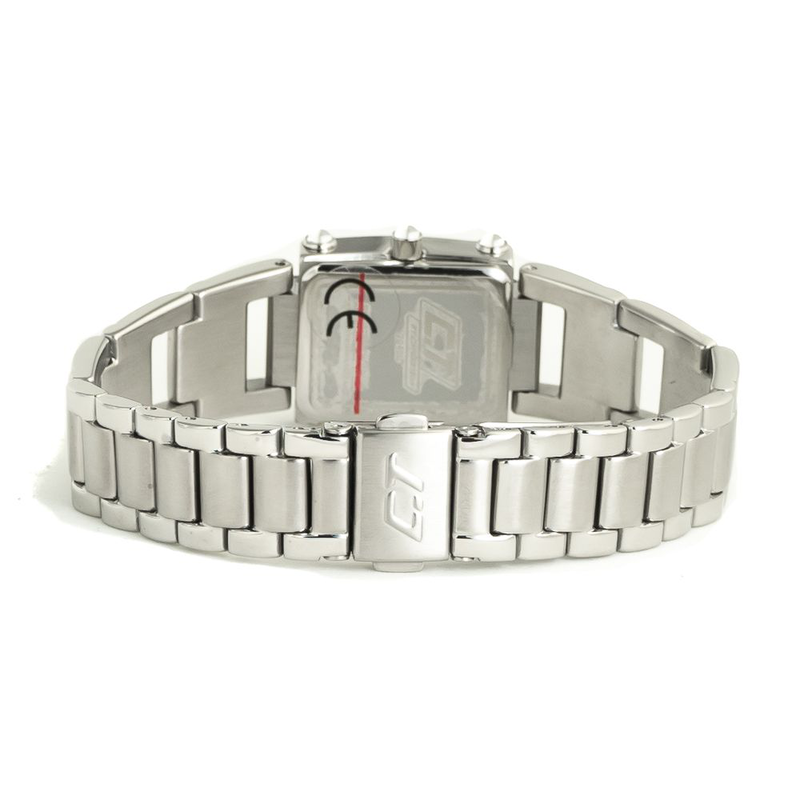 Silver stainless steel dress watch-null