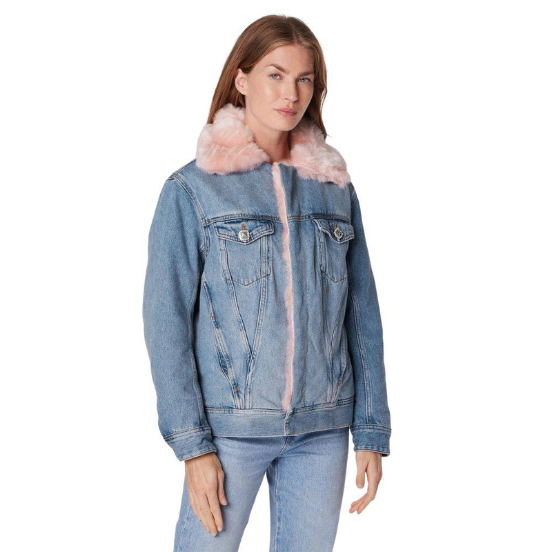 Product image: Denim jacket with faux fur-null