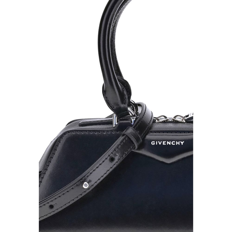 Black calf leather bos taurus handbag-null