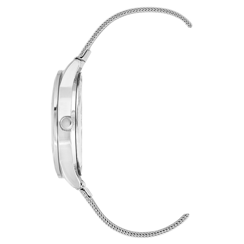 Silver stainless steel dress watch-null
