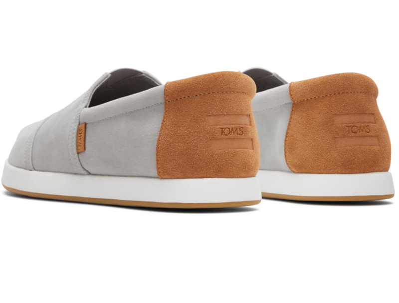 Toms alpargata fwd - drizzle grey brushed twill/tan suede-null