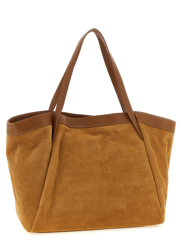 Brown polyethylene tote bag-null