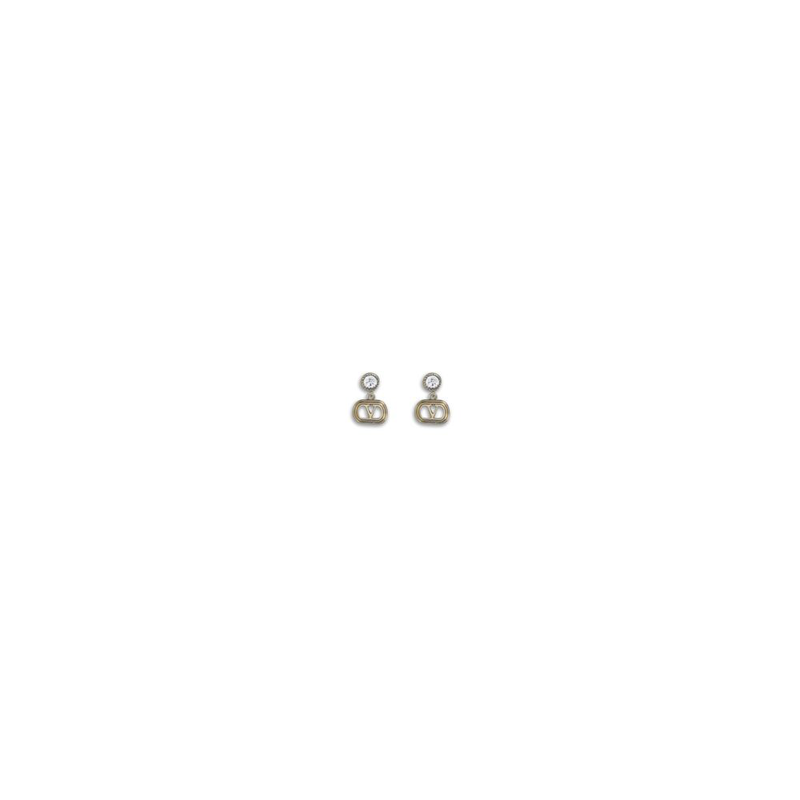 Gold brass earrings-null
