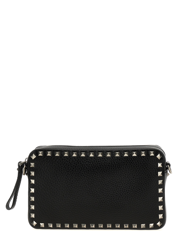 Black calfskin crossbody bag-null