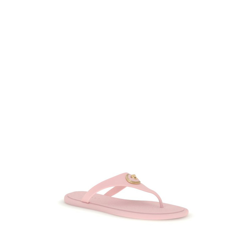 Multicolor rubber flip-flop sandals-null