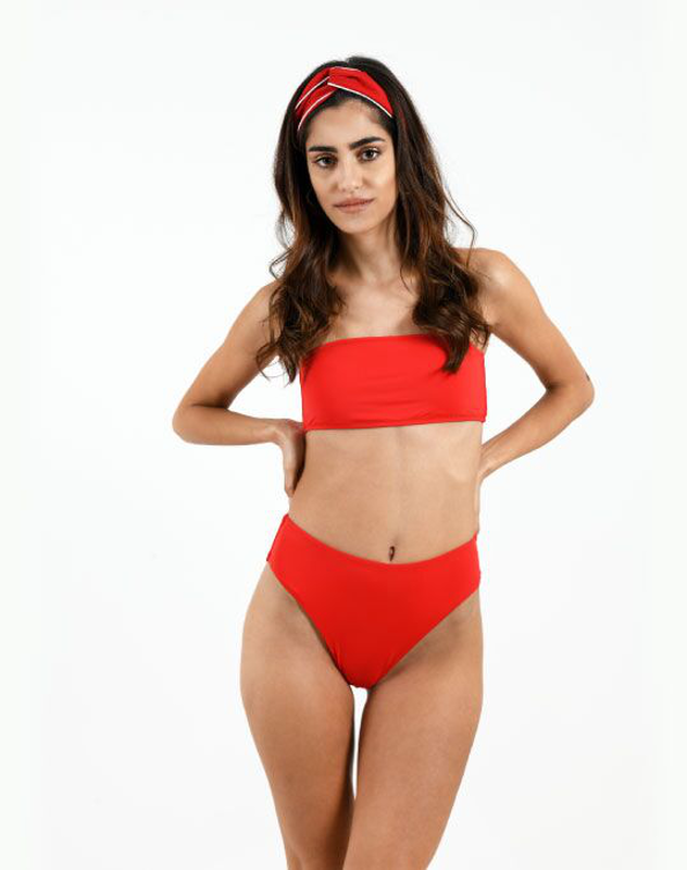 Bottom mid high waist red-null