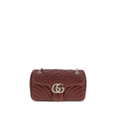 Bordeaux calf leather bos taurus shoulder bag, Bordeaux, medium