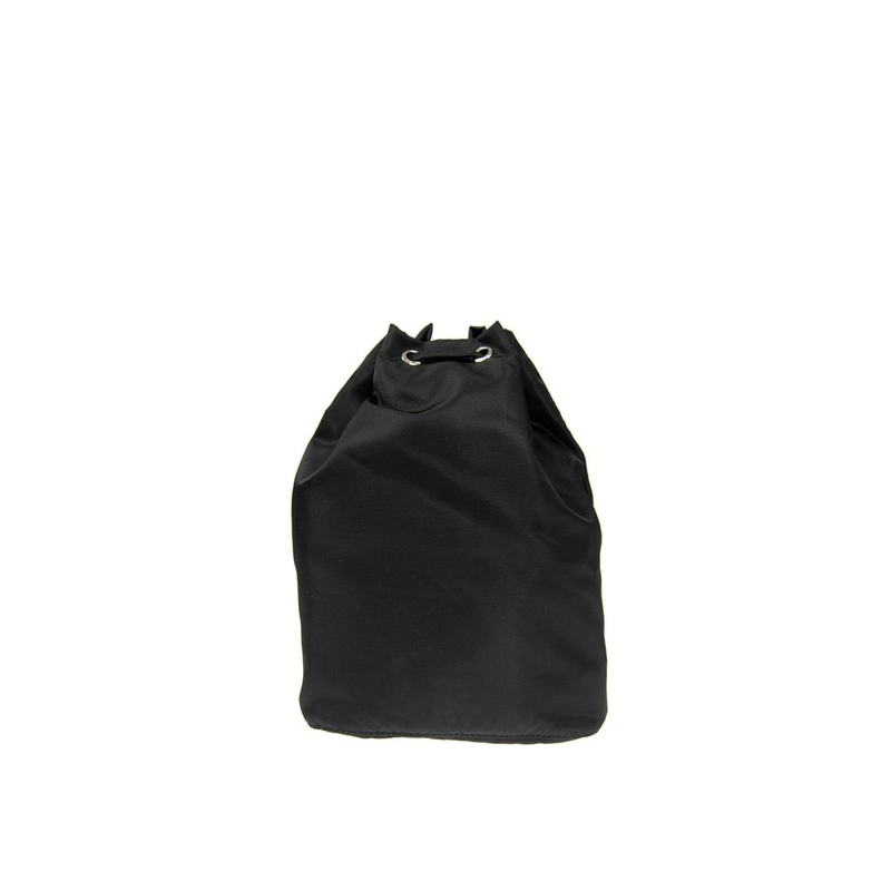 Black nylon handbag-null