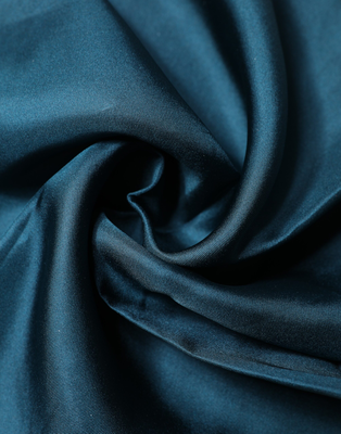 Blue silk square pocket handkerchief scarf, Blue, medium