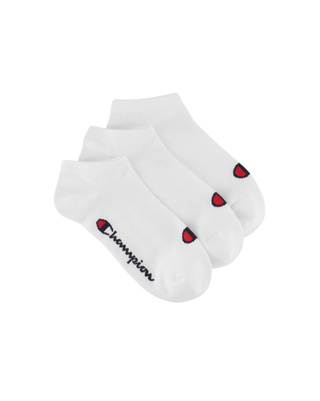 Champion unisex 3pk sneaker socks (u20100)-white-null