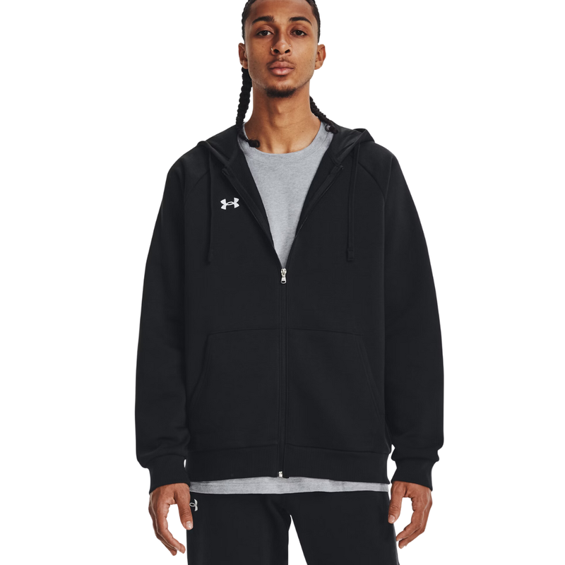 Under armour rival fleece fz men hoodie black 1379767-001-null