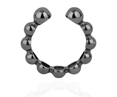 Concordia ring (thick), Black Gold Plated 18k, medium