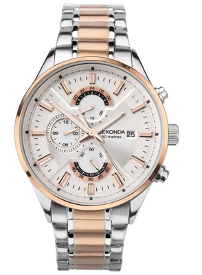 Sekonda men's rose gold chronograph watch - 1698