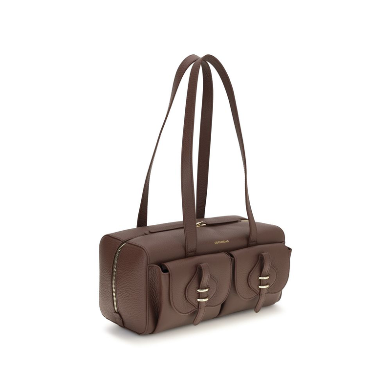 Brown calf leather bos taurus shoulder bag-null