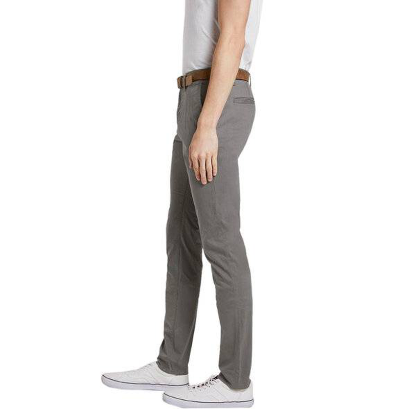 Slim chino with belt παντελονι ανδρικο castlerock grey image number null