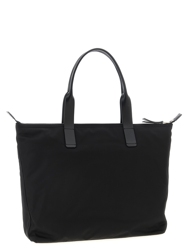 Black polyamide tote bag-null