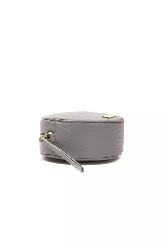 Gray leather women crossbody bag-null
