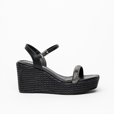 Via marte diamante toe strap high espadrille wedge heel sandals