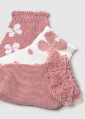 Σετ 3 ζευγαρια καλτσες ροζ, Pink, medium