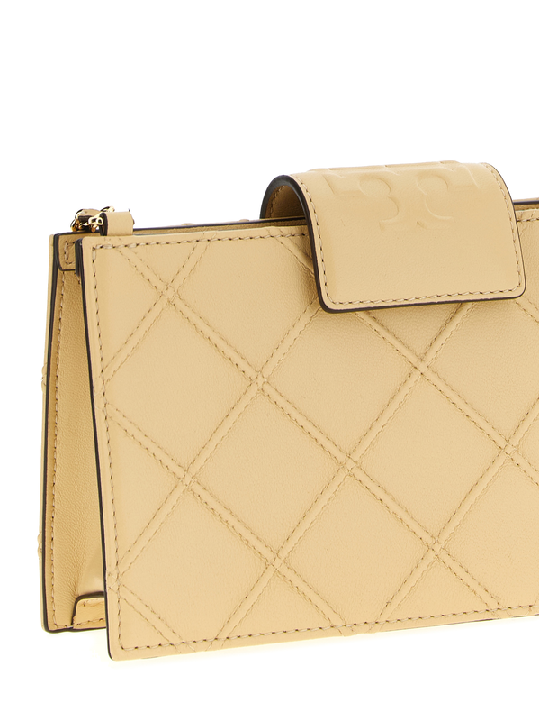 Beige lamb leather cardholder-null