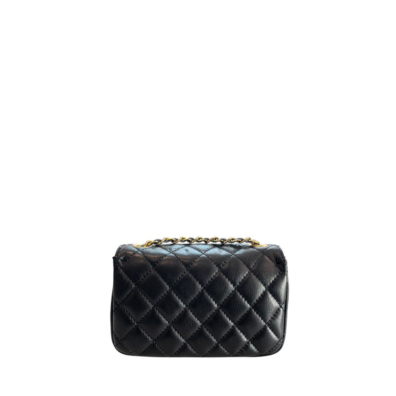 Black leather women bag-null