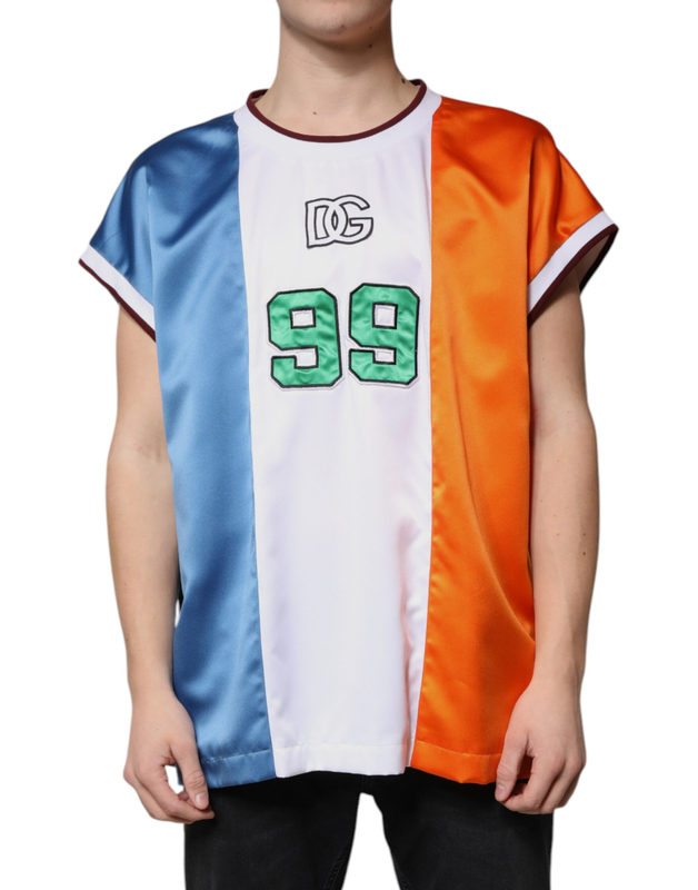 Multicolor jersey tank sleeveless t-shirt-null