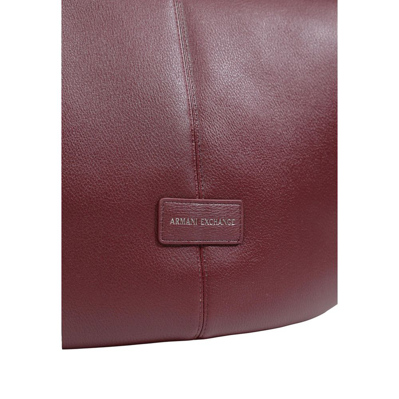 Bordeaux polyester handbag-null
