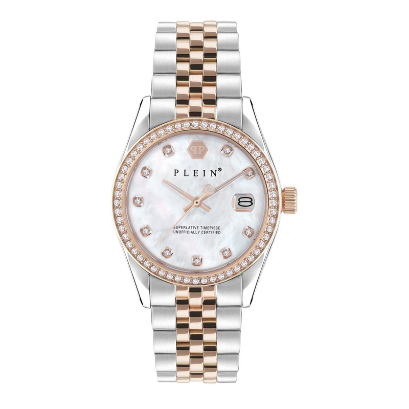 Multicolor stainless steel dress watch-null