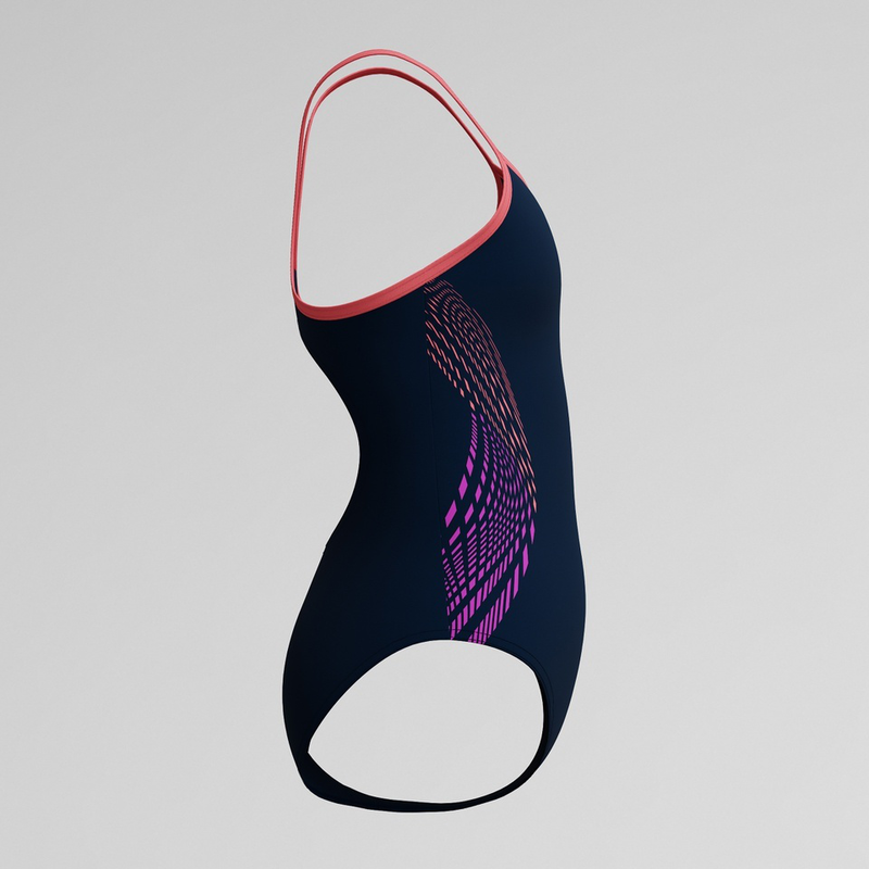 Speedo girl's plastisol placement thinstrap muscleback image number null