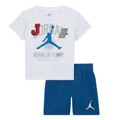 Nike jordan infant gym 23 ft short set, White / Blue, medium